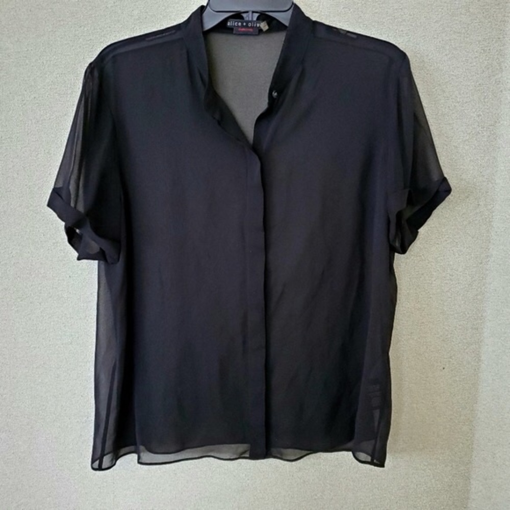 Alice And Olivia Sheer Button Down - image 1